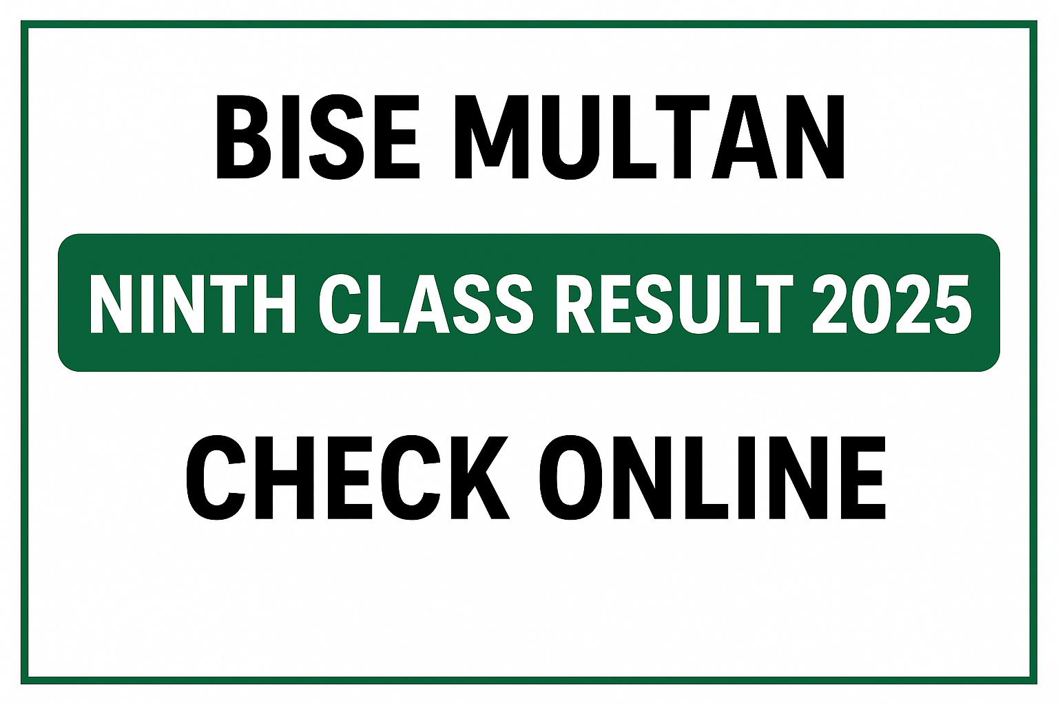 BISE Multan Ninth Class Result 2025