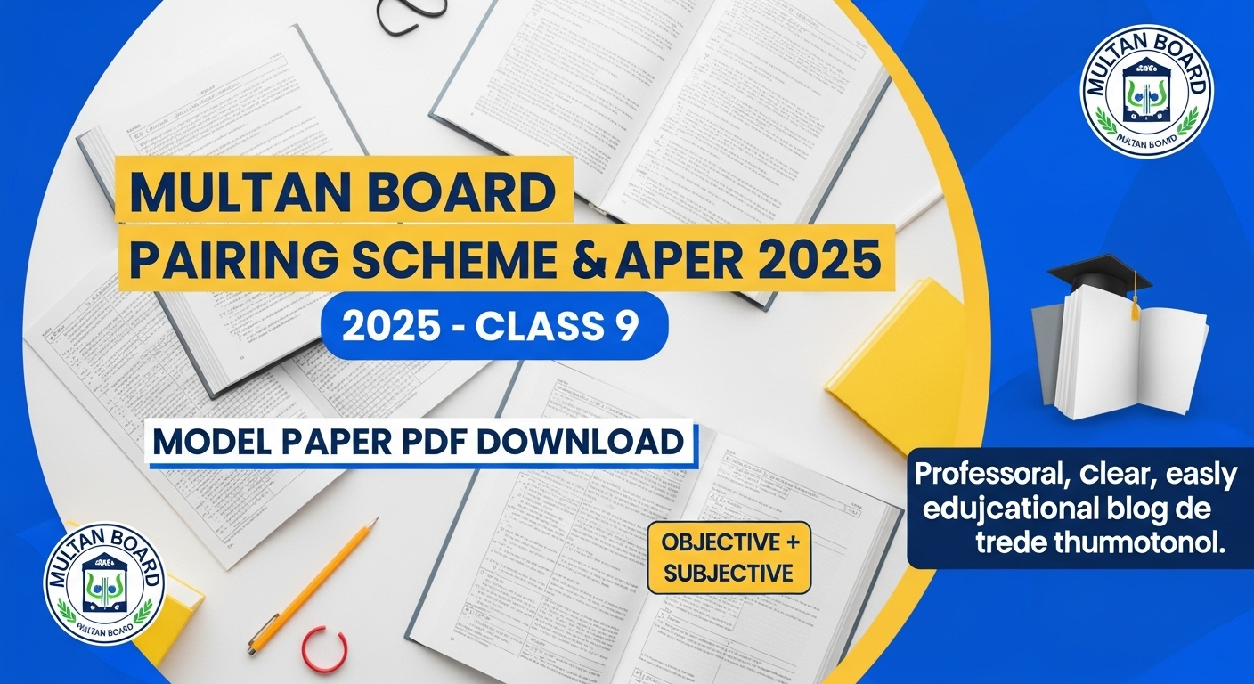 Multan Board Pairing Scheme and Model Paper 2025 for Class 9
